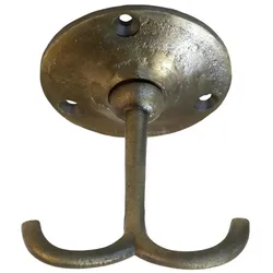 Chic Antique Decken Haken mit 2 Haken, H8 x Ø6 cm, messing