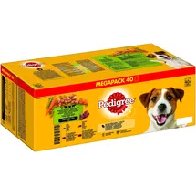 PEDIGREE Portionsbeutel Megapack mit 4 Varietäten in Sauce 40 x 100 g