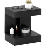 Homcom Nachttisch Schwarz, Holzwerkstoff, 40x46x30 cm, Schlafzimmer, Nachttische