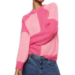 Aniston SELECTED Damen Strick-Pullover Rundhals-Pullover Langarm-Shirt 88374044 Rosa/Pink - 36
