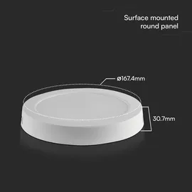 V-Tac LED-Aufbaupanel 1 rund gold