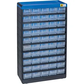 Allit Kleinteilemagazin Kunststoff 300 x 525 x 135 mm Schwarz/Blau