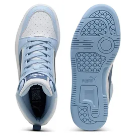 Puma Rebound V6 Mid Unisex Weiß/Dark Indigo/Haute Tropic 39
