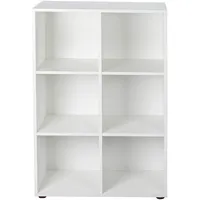 Interlink Livetastic Regal, Weiß 70x110x33 cm Arbeitszimmer Büroregale, Bücherregale