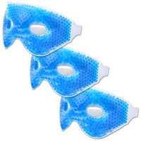 Schramm Kühlpad Schramm® 3er Pack Kühlmasken mit Gel Perlen Kühlmaske Kühlbrille Augenmaske Gelmaske Schlafmaske Entspannungsmaske Gelbrille Migräne Maske Brille