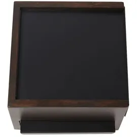 Umbra Tesora Schmuckbox, Halsketten- und Ohrringhalter, Accessoire-Organizer mit zwei stapelbaren Holzfächern und Metalldeckel, Walnuss/Schwarz