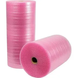 TransPak Luftpolsterfolie, 3-lagig, 1000mm breitx50lfm, 100μ, rosa, antistatisch