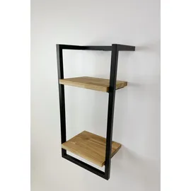 Andas Borken Wandregal 30 x 60 x 20 cm Schwarz