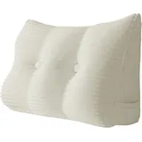 Vercart - Großes Bettruhe Keilkissen, Lang Lesekissen, Dekoratives Kopfteilkissen, Dreieckiges Rückenkissen, Loungekissen für Tagesbett oder Couch,