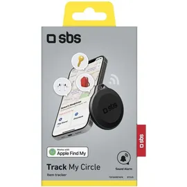 SBS Ortungsgerät Schlüssel- und Objekt-Ortungsgerät 100 dB Alarmton wasserdicht IP65 mit Schlüsselring Schwarz