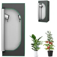 MAYTIIMO Growzelt Pflanzenzuchtzelt Indoor Anbauzelt 60x60x140 cm Grow Tent mit Reflektierender Innenfolie 600D Oxford-Stoff und Stahlrahmen Zuchtzelt Growschrank für Gemüse Blumen und Kräuter