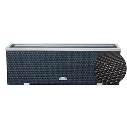 Polyrattan Pflanzgefäß mit Aluminiumrahmen