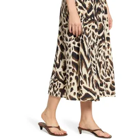 Cartoon Maxirock Damen Animalprint Beige/Khaki 36