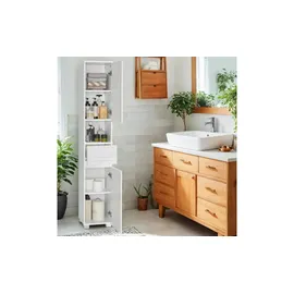 VASAGLE Hochschrank 30 x 30 x 170 cm Weiß Holz, MDF