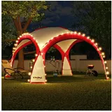 Swing&Harmonie LED Event Pavillon 4,5 x 4,5 m inkl. Solarmodul rot