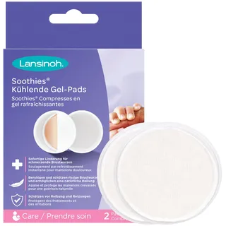 Lansinoh Soothies Kühlende Hydrogel Pads - 2 Stück - beruhigen und schützen schmerzende, rissige & wunde Brustwarzen - fördern natürliche Heilung – bis zu 72 Stunden wiederverwendbar