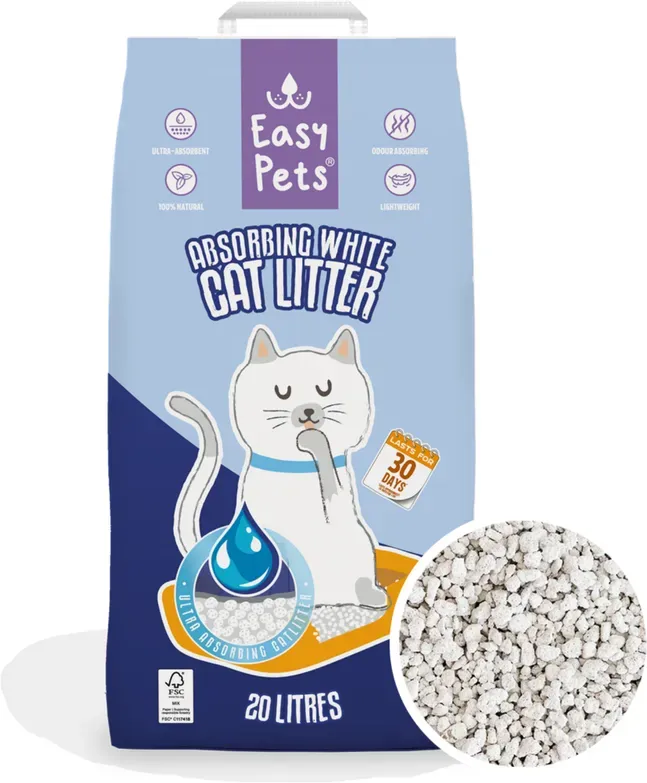 EasyPets absorbierendes weißes Katzenstreu 20 l