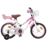 vidaXL Kinderfahrrad Mit Stützrädern 14 Zoll rosa