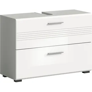 WELLTIME »Calcio, Breite 80 cm, 2 Schubkästen, davon einer geteilt,«, MDF Front, Badschrank, Bad-Möbel, Badezimmer