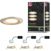 Paulmann LED-Einbauleuchten Nova 3x 6W starr Gold matt