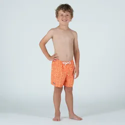 Boardshorts Jungen - 100 Sign orange Gr. 116 - 6 Jahre