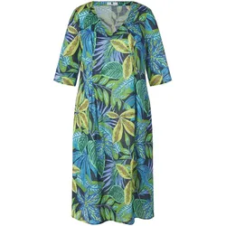 Kleid V-Ausschnitt Anna Aura blau, 56