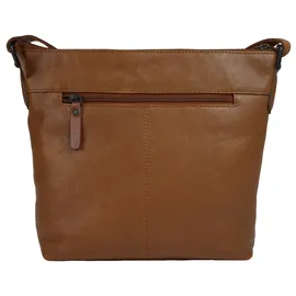 X-ZONE Umhängetasche »RFID« echt Leder, braun