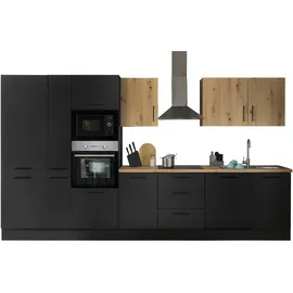 BASIC by Balculina Küchenzeile Turin 370 cm schwarz