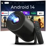 Mini tragbarer Beamer 4K-Unterstützung, Android 14, Fernbedienung per App