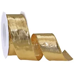 PRÄSENT Geschenkband Devon glänzend gold 40,0 mm x 20,0 m