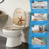 ibettertec WC-Sitz Einfache Montage WC Deckel, Toilettendeckel mit Absenkautomatik (Spar-Set, 1-St., Einzel-WC-Sitz mit Absenkautomatik und Quick Release Schnellverschluss), Absenkautomatik, Quick Release Schnellverschluss, oval universell gelb