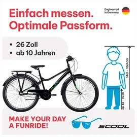 coolmobility gmbh S'COOL troX 26 Zoll schwarz/grün
