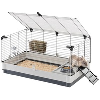 Ferplast - Meerschweinchen Käfig - Hasenkäfig - Kaninchenkäfig - Häuschen und Zubehör Inklusive - Viel Platz für Kaninchen - Öffnenden & Modular - 100 x 60 x h 50 cm - Krolik, 100
