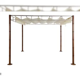 Mendler Pergola HWC-L42 3 x 2,9 m Weiß