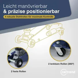 CARTREND Rangierwagenheber Stahl 2,5t 150 mm - 530 mm