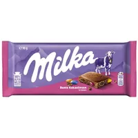 MILKA Bunte Kakaolinsen Alpenmilchschokoladentafel 90 g