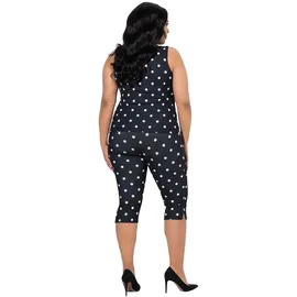 Ulla Popken Jumpsuit schwarz | weiß LxRegular