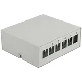 DeLock Patch-Panel 6 Port grau