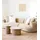 House Nordic Beistelltisch ATHENS, Ø 45 cm - Braun Creme MDF - Keramik