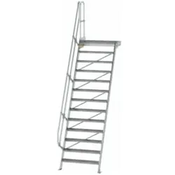 MUNK Aluminium-Treppe Plattform 60° 13 Stufen