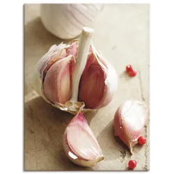 Artland Leinwandbild »Frisches aus der Knoblauch Knolle«, Lebensmittel, (1 St.), auf Keilrahmen gespannt Artland Farbe Bild(er): naturfarben