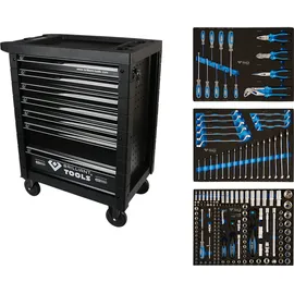 BRILLIANT TOOLS Werkstattwagen Stahl 69,5 kg blau bestückt