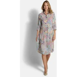 GOLDNER Sommerkleid Midikleid Patch-Muster Grün 54