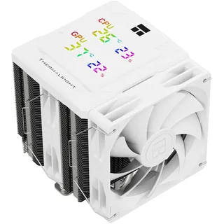 Thermalright Peerless Assassin 120 Digital White CPU Air Cooler, Digital Screen Top Cover,6 Heatpipes Computer CPU Cooler, for AM4/AM5,Intel LGA1700/1851/1150/1151/1200, PC Cooler-White