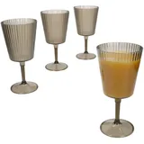 Mambocat ToGo Weinglas 0,35 l Grau 4 St.