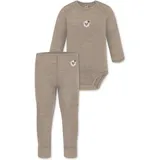 normani Outdoor Sports Merino Body Langarm und Baby Merino Hose in Beige | Gr.: 62
