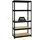 Proregal Schwerlastregal Metall 180x90x45 cm schwarz