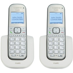 Fysic FX-9000 DUO Seniorentelefon (Mobilteile: 2, schnurloses Seniorentelefon mit großen Tasten) weiß