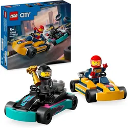 LEGO Go-Karts mit Rennfahrern