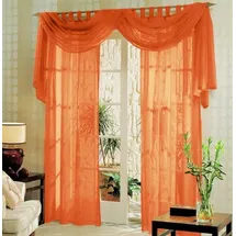 Gardinenbox Voile komplett GARDINEN Set 3tlg., Orange, 60999